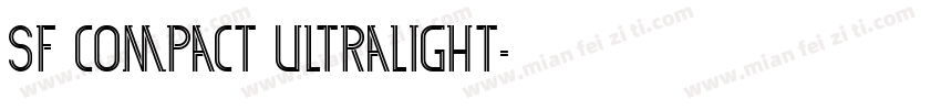sf compact ultralight字体转换